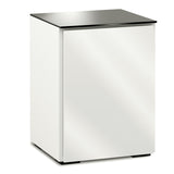 Salamander Designs Chameleon Collection Miami 317 Single AV Cabinet (High Gloss White with Black Glass Top)