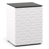 Salamander Designs Chameleon Collection Milan 317 RM Single Pro Audio Rack (Geometric White with Black Glass Top)