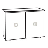 Salamander Designs Chameleon Collection Chicago 323 Twin AV Cabinet (Textured Black Oak with Black Glass Top)