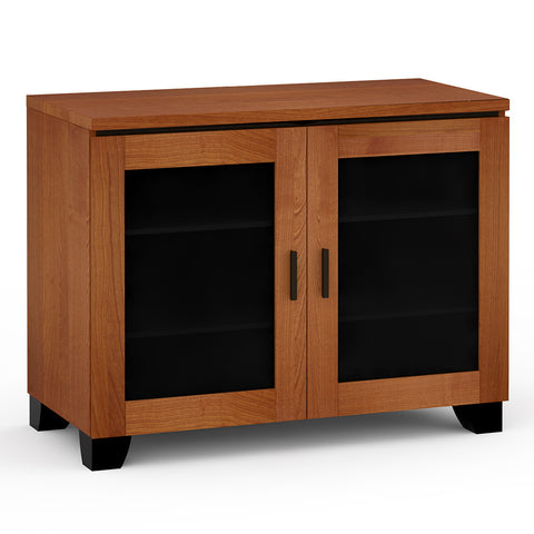 Salamander Designs Chameleon Collection Elba 323 RM Twin Pro Audio Rack (Wide Framed American Cherry Doors with Smoked Glass Inserts)