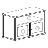 Salamander Designs Synergy 329 Twin AV Cabinet (American Cherry with Black Posts)