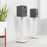 Kanto SP26PL 26" Bookshelf Speaker Stands with Rotating Top Plates and Cable Management - Pair (White)