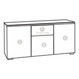 Salamander Designs Chameleon Collection Manhattan 336 Triple Speaker Integrated AV Cabinet (Medium Walnut Doors and Sides, Matte Taupe Glass Top)