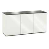 Salamander Designs Chameleon Collection Miami 337 Triple AV Cabinet (High Gloss White with Black Glass Top)