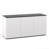 Salamander Designs Chameleon Collection Milan 337 Triple AV Cabinet (Geometric White with Black Glass Top)