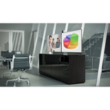 Salamander Designs Chameleon Collection Oslo 345 Quad Speaker Integrated Cabinet (Black Oak with Smoked Glass Doors & Black Glass Top)