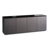 Salamander Designs Chameleon Collection Seattle 347 Quad AV Cabinet (Gray Oak with Black Glass)