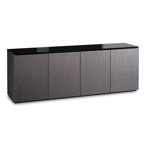 Salamander Designs Chameleon Collection Seattle 347 Quad AV Cabinet (Gray Oak with Black Glass)