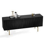 BDI Tanami 7109 4-Door Storage Credenza (Satin Black with Brass Base)