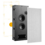 PMC Audio CI65 In Wall Speaker (Black with White Grilles)