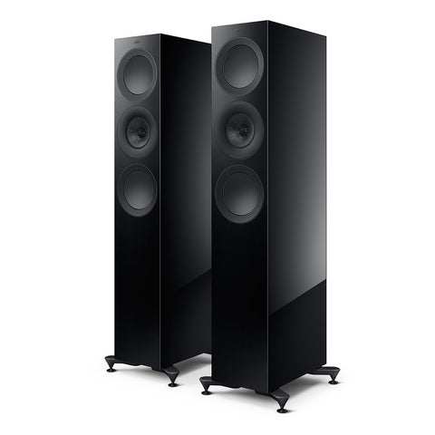 KEF R7 Meta Floorstanding Speaker - Pair (Gloss Black)
