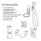 Sanus Universal Tilt & Swivel Speaker Wall Mount and Power Kit - Each
