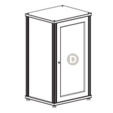 Salamander Designs Synergy 402 AV Cabinet (Black Oak with Black Posts)
