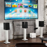 Kanto SX22 22" Tall Fillable Speaker Stands with Isolation Feet - Pair (White)