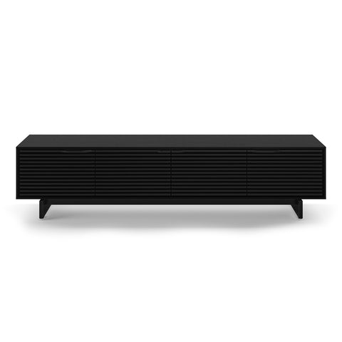 BDI Align 7473 Low 4-Door Cabinet with Media Base (Ebonized Ash)