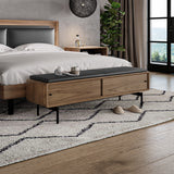 BDI LINQ Bench 9102 with Leather Cushion