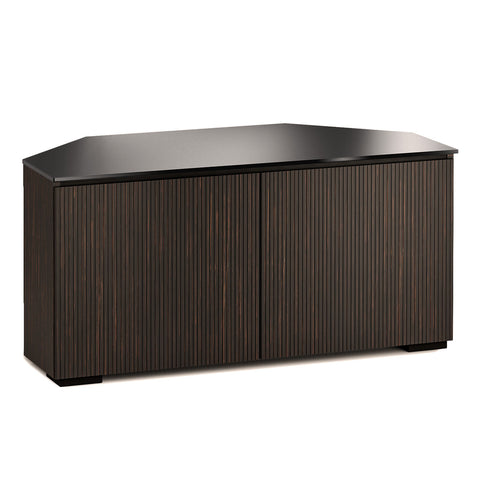 Salamander Chameleon Manhattan 221 Corner AV Cabinet (Maro Ebony Doors, Black Glass Top)