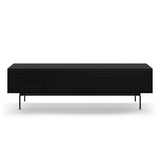 BDI Align 7473 Low 4-Door Cabinet with Console Base (Ebonized Ash)