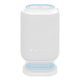 Monster DNA One Waterproof Portable Bluetooth Speaker with Omnidirectional Sound & Qi Wireless Charging Base (White)