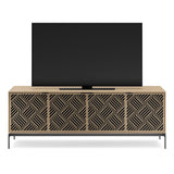 BDI Elements 8709 Weave Media Cabinet with Console Base (Washed Oak)