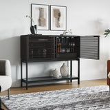 BDI Corridor 5621 SV Bar with Wine Storage and Adjustable Shelves (Charcoal Stained Ash)