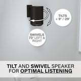 Sanus Universal Tilt & Swivel Speaker Wall Mount and Power Kit - Each