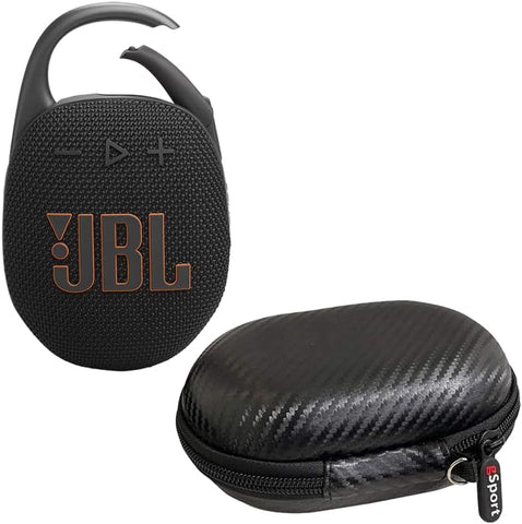 JBL Clip 5 Bluetooth Speaker + Divvi! Hardshell Case Bundle – Black