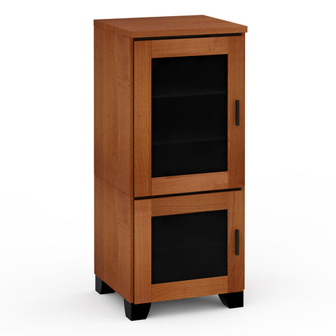 Salamander Designs Chameleon Collection Elba 517 Single AV Cabinet (Wide Framed American Cherry Doors with Smoked Glass Inserts)