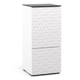 Salamander Designs Chameleon Collection Milan 517 Single AV Cabinet (Geometric White with Black Glass Top)