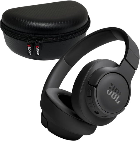 JBL Tune 720BT Wireless Over-Ear Headphones Bundle with gSport Carbon Fiber Case