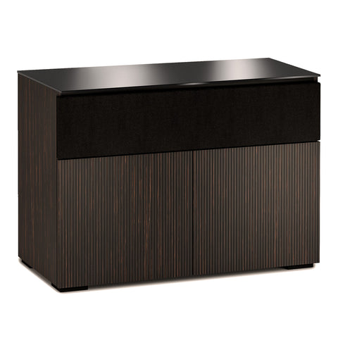 Salamander Designs Chameleon Collection Manhattan 329 Speaker Integrated Twin AV Cabinet (Maro Ebony Doors and Sides, Black Glass Top)