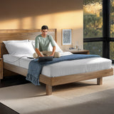 BDI KAVA Bedroom 9617 Queen Bed Frame with Built-In LEDs (Walnut)