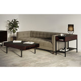 BDI Reveal 1196 Glass Top End Table (Chocolate Stained Walnut)