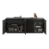 BDI Corridor 8109 4-Door Storage Credenza (Charcoal Stained Ash)