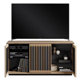 BDI Profile 8477 Triple Console (Washed Oak)
