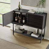 BDI Corridor 5621 SV Bar with Wine Storage and Adjustable Shelves (Charcoal Stained Ash)