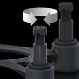 IsoAcoustics Aperta 300 Speaker Isolation Stand - Each (Silver)