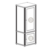 Salamander Designs Synergy 603 Single AV Cabinet (Black Oak with Black Glass & Black Posts)