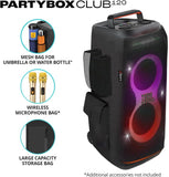 JBL PARTYBOX Club 120 Portable Party Speaker Bundle with gSport Cargo Sleeve (Black)