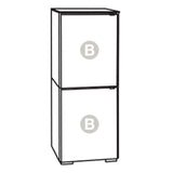 Salamander Designs Chameleon Collection Miami 617 Single AV Cabinet (High Gloss White with Black Glass Top)