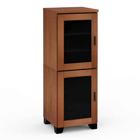 Salamander Designs Chameleon Collection Elba 617 Single AV Cabinet (Wide Framed American Cherry Doors with Smoked Glass Inserts)