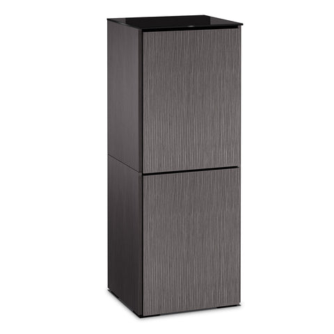 Salamander Designs Chameleon Collection Seattle 617 Single AV Cabinet (Gray Oak with Black Glass)