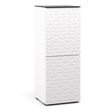 Salamander Designs Chameleon Collection Milan 617 Single AV Cabinet (Geometric White with Black Glass Top)