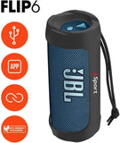 JBL FLIP 6 Waterproof Portable Speaker Bundle with gSport Silicone Sleeve