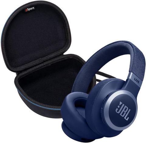JBL Live 770NC Wireless Over-Ear Noise Cancelling Headphone Bundle with gSport EVA Case
