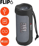 JBL FLIP 6 Waterproof Portable Speaker Bundle with gSport Silicone Sleeve