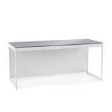 BDI Centro 6401 Desk with Keyboard Drawer (Satin White)