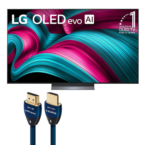 LG OLED65C5PUA 65 Inch 4K OLED evo C5 Smart TV with AudioQuest SKY 3m HDMI Cable