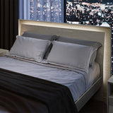 BDI KAVA Bedroom 9617 King Bed Frame with Built-In LEDs (Washed Oak)