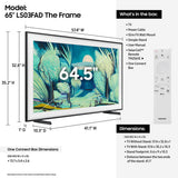 Samsung QN65LS03FAFXZA LS03FA 65" 4K QLED Frame TV (2025) with AudioQuest SKY 3m HDMI Cable